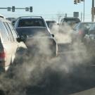 exhaust from vehicles on roadway